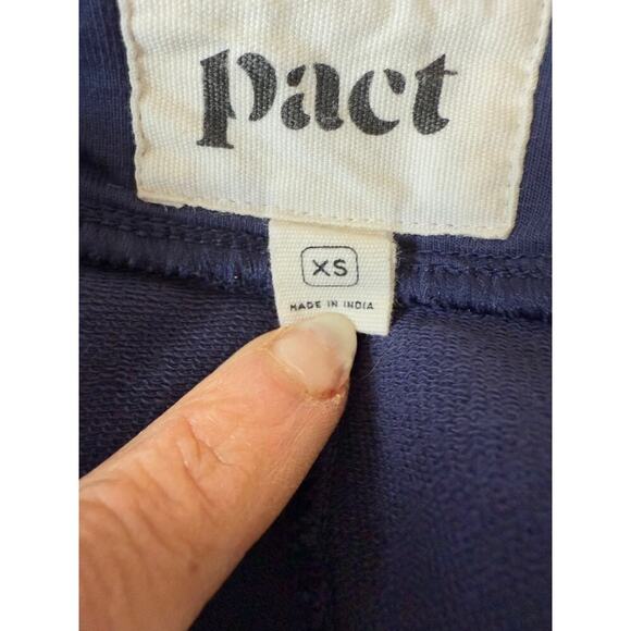 Pact Lounge Overalls Jumpsuit Organic Cotton Navy Blue Size Small - Picture 4 of 6